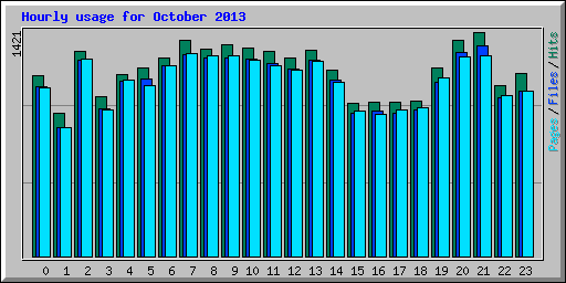 Hourly usage for October 2013
