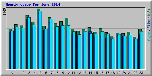 Hourly usage for June 2014