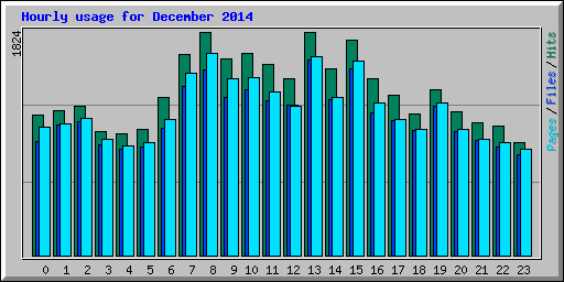 Hourly usage for December 2014