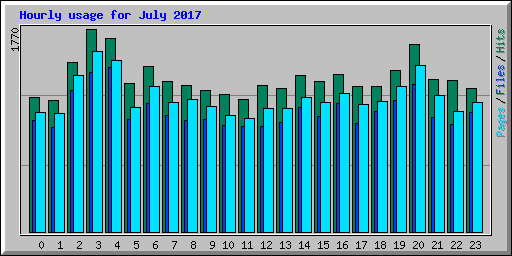 Hourly usage for July 2017